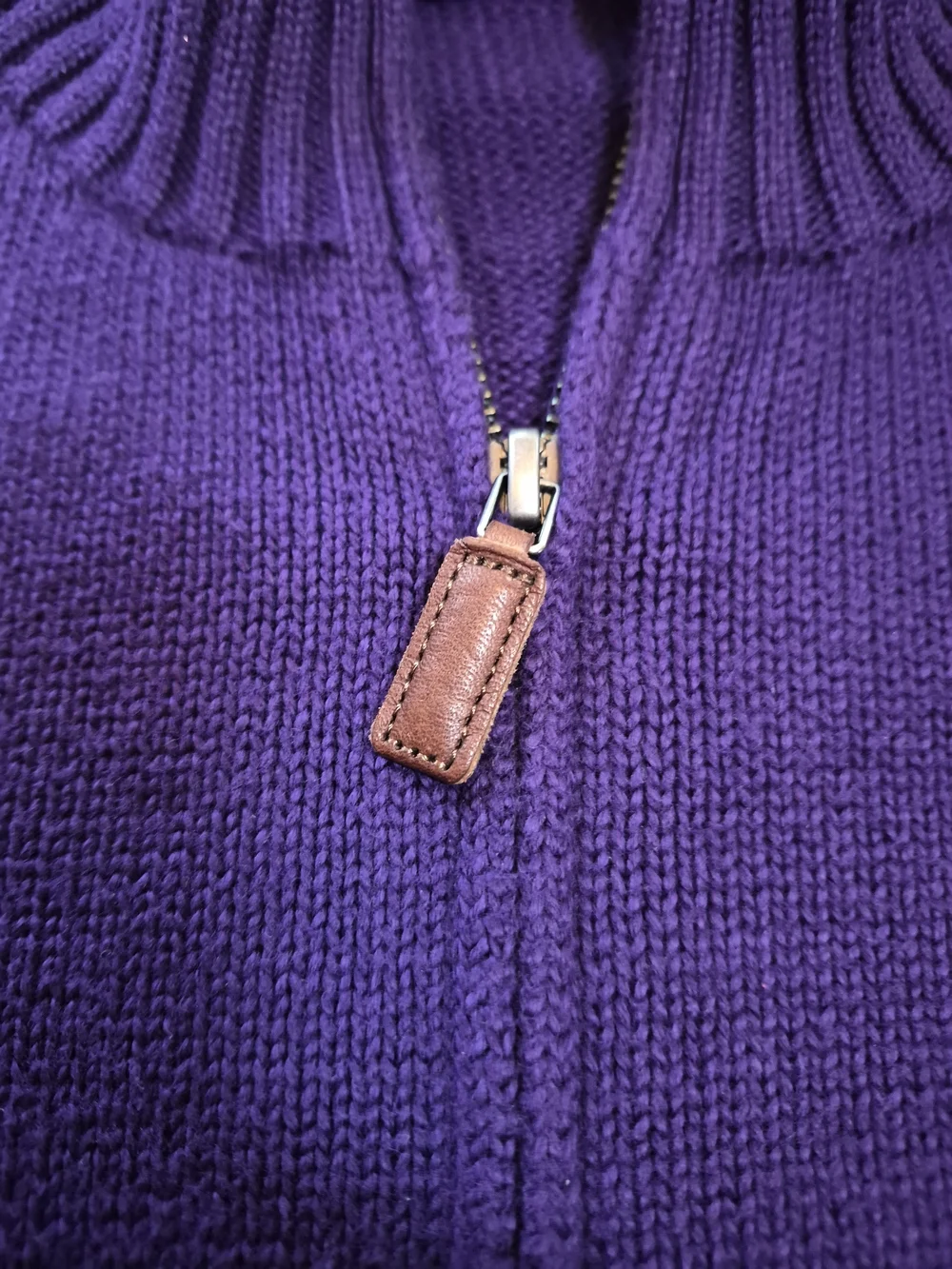 Men's Purple Quarter -Zip Sweater - Polo by Ralph Lauren Size Large